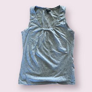🔥LAST CHANCE! DONATING 7/8 Grey Sleeveless Top S Talbots Scoopneck Basic Tank